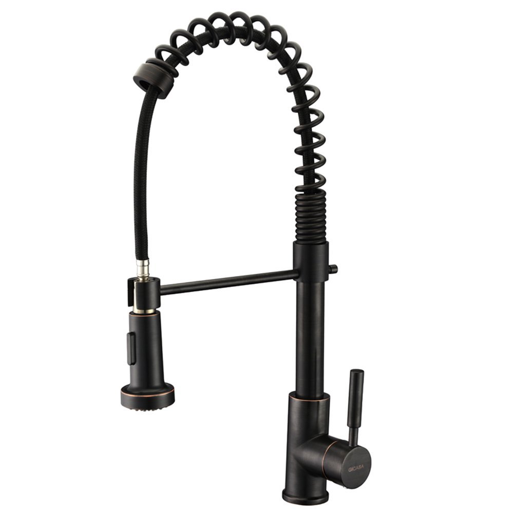 Jiguani Oil Rubbed Bronze Kitchen Sink Faucet 2